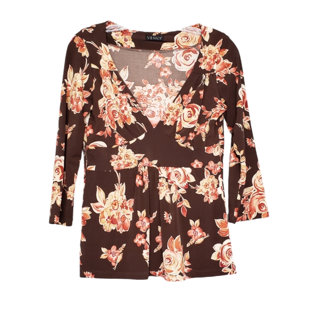Floral 3/4 sleeve top